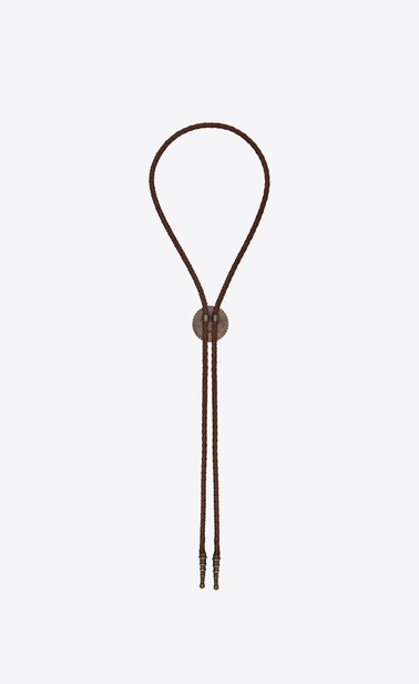 Concho bolo tie in leather